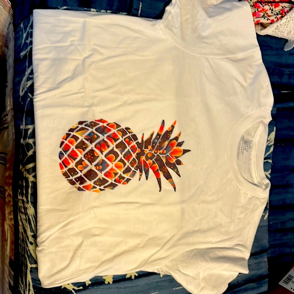 White pineapple shirt